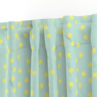 Twink Stars yellow on mint