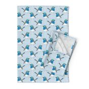 Bright Blue Wren Pattern