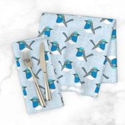 Bright Blue Wren Pattern