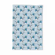 Bright Blue Wren Pattern