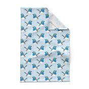 Bright Blue Wren Pattern