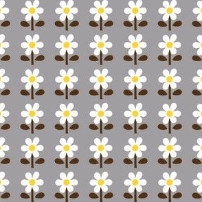 picnic　retro　flower_gray