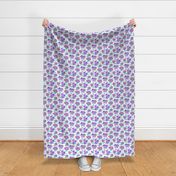 Purple Roses Watercolor Floral Pattern