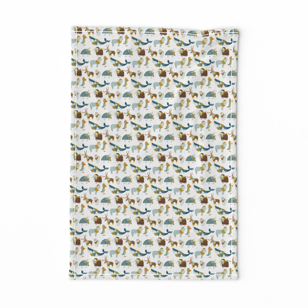 Pattern #72 - Arctic Animals with woolly scarves - SM 