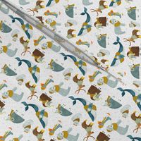 Pattern #72 - Arctic Animals with woolly scarves - SM 