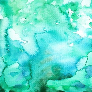 Green-Blue Watercolor Paint
