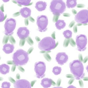 Rose floral pattern fabric lavender