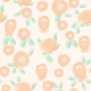 Rose floral pattern fabric pastel pink