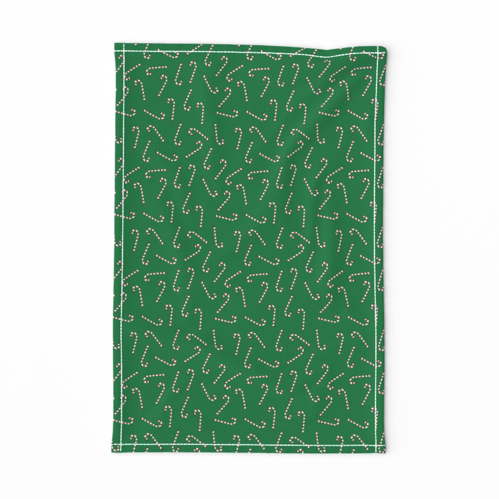  Candy Cane christmas minimal pattern med green