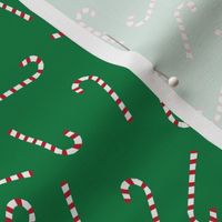  Candy Cane christmas minimal pattern med green