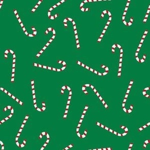  Candy Cane christmas minimal pattern med green