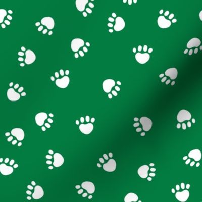 Paws christmas minimal pattern med green