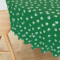 Paws christmas minimal pattern med green