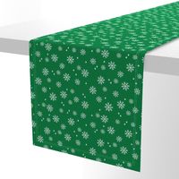Snowflake christmas minimal pattern med green