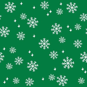 Snowflake christmas minimal pattern med green