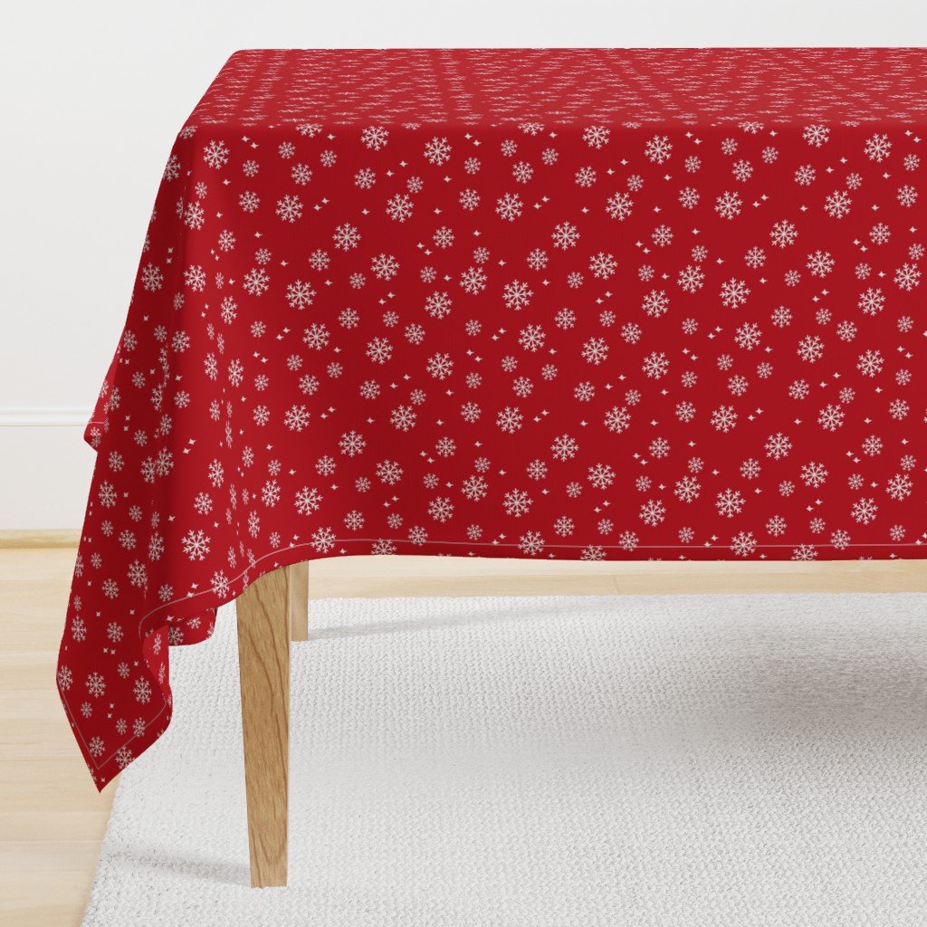 Snowflake christmas minimal pattern red