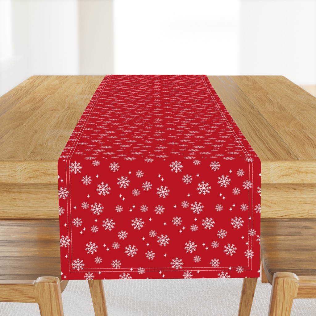 Snowflake christmas minimal pattern red