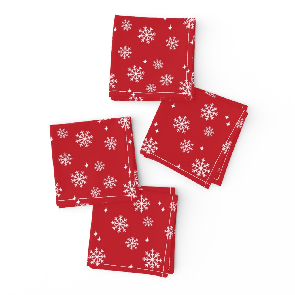 Snowflake christmas minimal pattern red