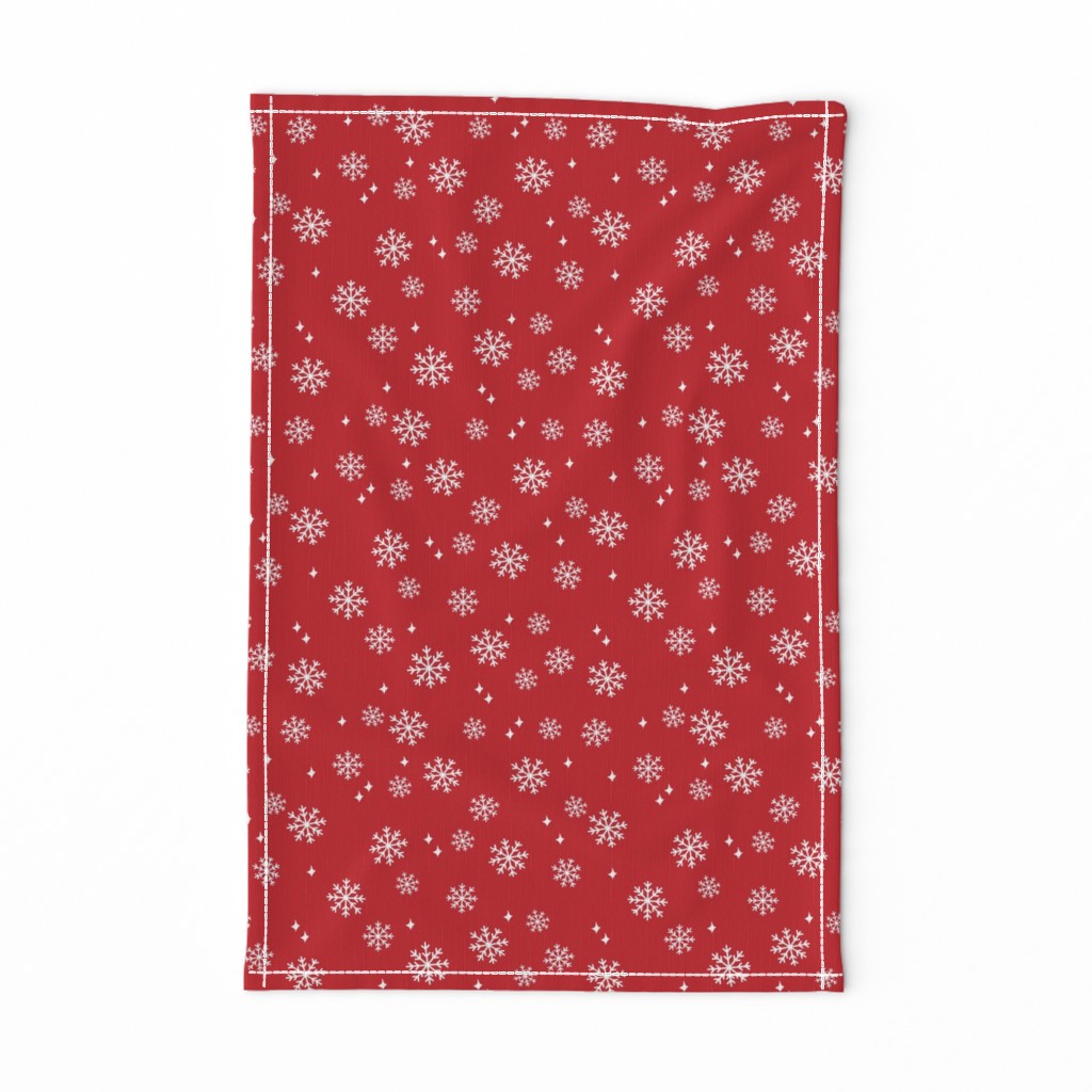 Snowflake christmas minimal pattern red