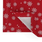 Snowflake christmas minimal pattern red