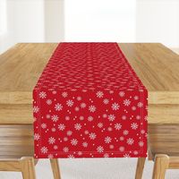 Snowflake christmas minimal pattern red