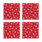 Snowflake christmas minimal pattern red