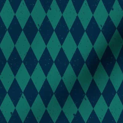 Gritty Harlequin (blue & green)