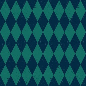 Gritty Harlequin (blue & green)