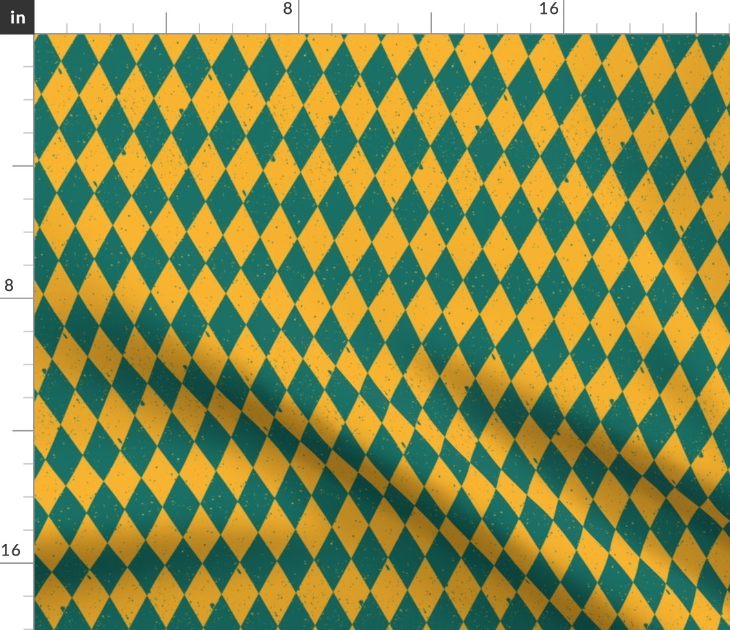 Gritty Harlequin (green & yellow)