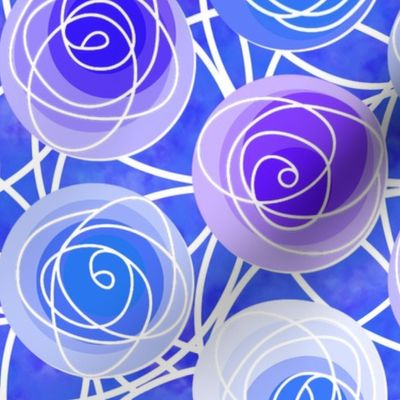 renne's roses in ultramarine