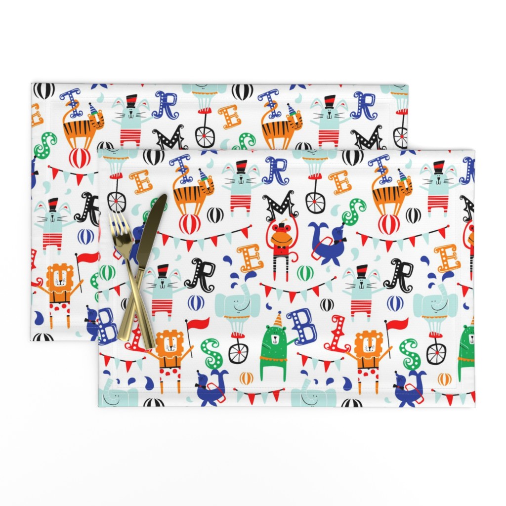 Circus School - Animal Alphabet White Multi Regular