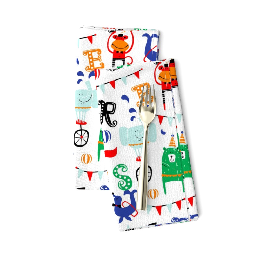 Circus School - Animal Alphabet White Multi Regular