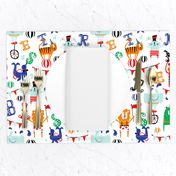 Circus School - Animal Alphabet White Multi Regular