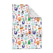 Circus School - Animal Alphabet White Multi Regular