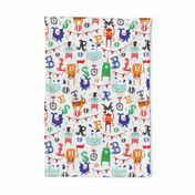 Circus School - Animal Alphabet White Multi Regular