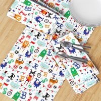 Circus School - Animal Alphabet White Multi Regular