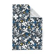 Eloise - Boho Floral Dark Navy Regular Scale