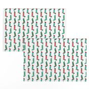 christmas stockings fabric xmas holiday red and green fabric - white