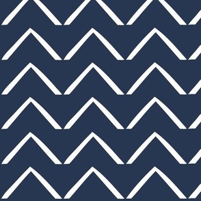 ZigZag Arrows - Lagoon Blue + White