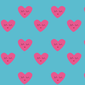 Candy Heart blue background