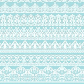 Lace Ribbons on blue