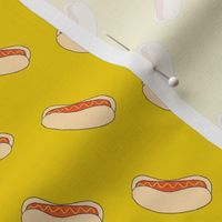 Hotdogs in yellow