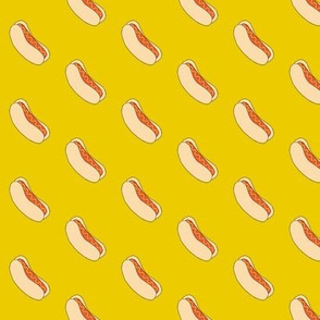 Hotdogs in yellow