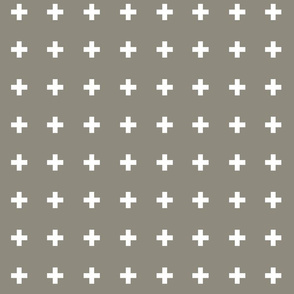 Swiss Crosses - Cove Gray White