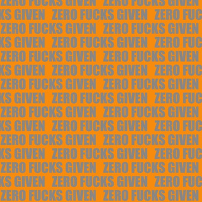 ZERO FUCKS orange/grey