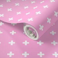 Swiss Crosses - Perfect Pink/White