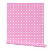 Swiss Crosses - Perfect Pink/White