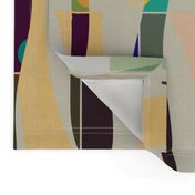 Color Blocks Linen . Mid-Century Shapes