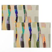 Color Blocks Linen . Mid-Century Shapes