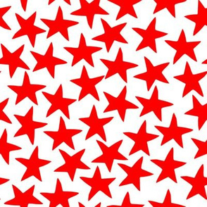 circus star fabric // circus star nursery baby design - red